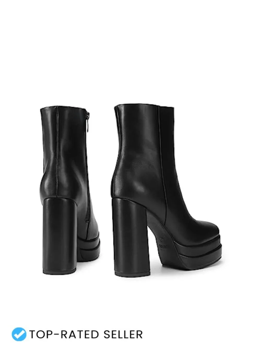 Women's Platform Gogo Chunky Heel Ankle Boots, Square Toe Y2K Party Booties